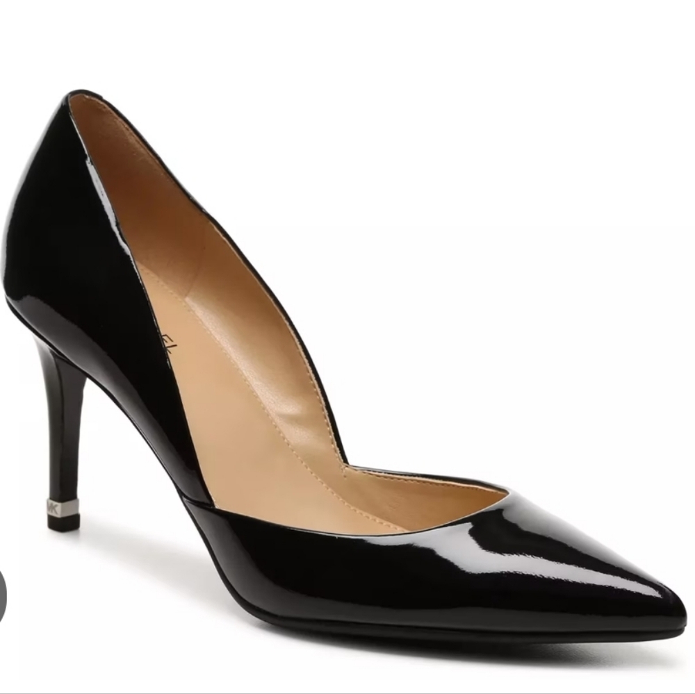 Michael Kors Ashby Flex Mid Pump Black Patent Leather